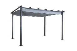 FURNLUX UDENDØRS PERGOLA LAZIO GRÅ & SORT 395CM