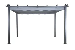 FURNLUX UDENDØRS PERGOLA LAZIO GRÅ & SORT 395CM
