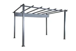 FURNLUX UDENDØRS PERGOLA LAZIO GRÅ & SORT 395CM