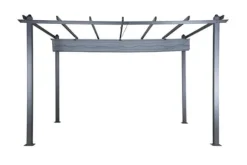 FURNLUX UDENDØRS PERGOLA LAZIO GRÅ & SORT 395CM