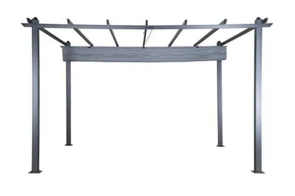 FURNLUX UDENDØRS PERGOLA LAZIO GRÅ & SORT 395CM