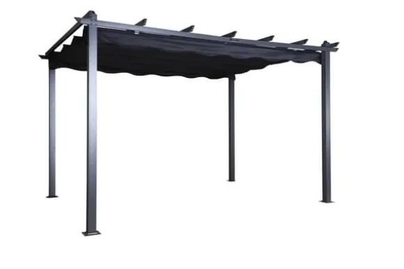FURNLUX UDENDØRS PERGOLA LAZIO SORT 395CM
