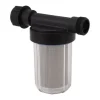 G3/4 Haveslangefilter Vandpumpe Si Filter Rustfrit stål Filterskærm Transparent design Haveslange Sedimentfilter
