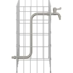 Gabion søjle i rustfrit stål - Moderne landskabspleje | Størrelse: 25x25x50 cm | Farve: Sølv