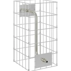 Gabion søjle i rustfrit stål - Moderne landskabspleje | Størrelse: 25x25x50 cm | Farve: Sølv