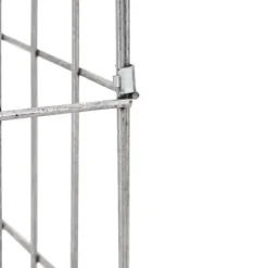 Gabion søjle i rustfrit stål - Moderne landskabspleje | Størrelse: 25x25x50 cm | Farve: Sølv