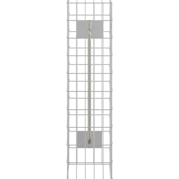 Gabion søjle i rustfrit stål - Moderne udendørs dekoration | Størrelse: 25x25x100 cm