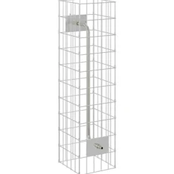 Gabion søjle i rustfrit stål - Moderne udendørs dekoration | Størrelse: 25x25x100 cm