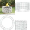 Gabion-bålkurv Ø 100 cm galvaniseret jern - Gabion-bålkurv - Gabion-bålkurve - Home & Living