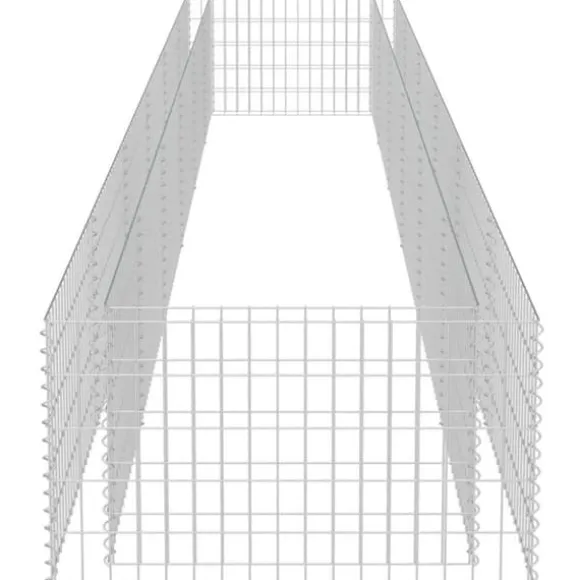 Gabion-højbed i galvaniseret stål | Størrelse: 540x90x50 cm | Robust og holdbar haveindretning