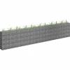 Gabion-højbed i galvaniseret stål - Stabil plantekasse | Størrelse: 450x30x90 cm