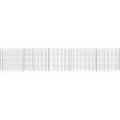 Gabion-højbed i galvaniseret stål - Stabil plantekasse | Størrelse: 450x30x90 cm