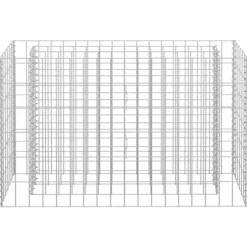 Gabion-højbed i galvaniseret stål - Plantekasse | Størrelse: 90x30x60 cm