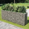 Gabion-højbed i galvaniseret stål - Robuste plantekasser | Størrelse: 270x50x100 cm