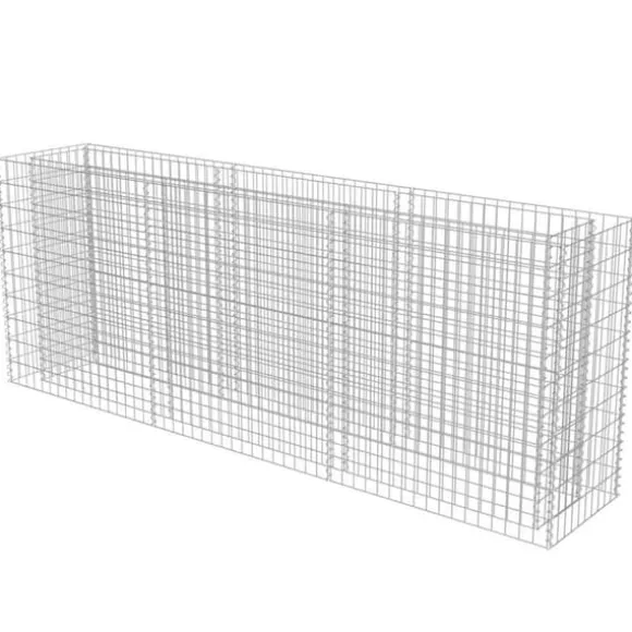 Gabion-højbed i galvaniseret stål - Robuste plantekasser | Størrelse: 270x50x100 cm