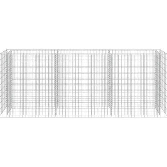 Gabion-højbed i galvaniseret stål - Robuste plantekasser | Størrelse: 270x50x100 cm