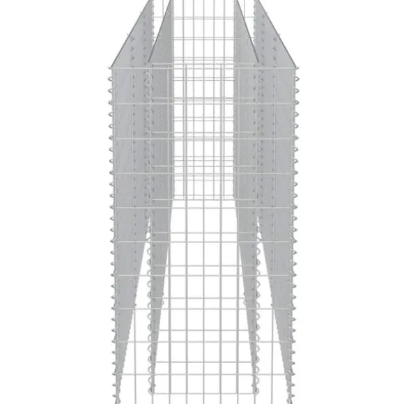 Gabion-højbed i galvaniseret stål - Robuste plantekasser | Størrelse: 270x50x100 cm