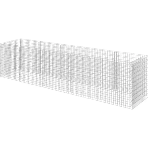 Gabion-højbed i galvaniseret stål - Stabilt og holdbart | Størrelse: 450x90x100 cm