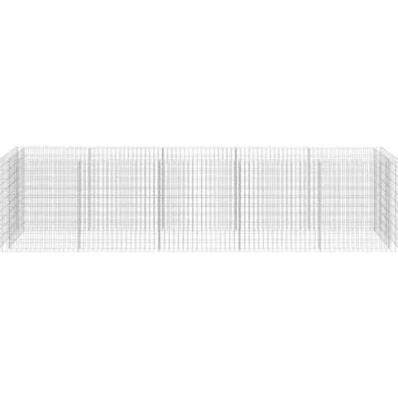 Gabion-højbed i galvaniseret stål - Stabilt og holdbart | Størrelse: 450x90x100 cm