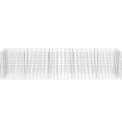 Gabion-højbed i galvaniseret stål - Stabilt og holdbart | Størrelse: 450x90x100 cm