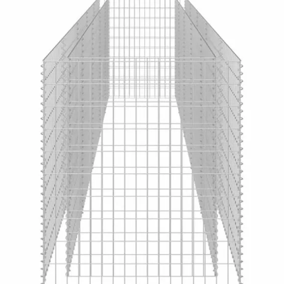 Gabion-højbed i galvaniseret stål - Stabilt og holdbart | Størrelse: 450x90x100 cm
