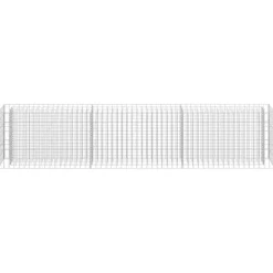 Gabion-højbed i galvaniseret stål - Stabil plantekasse | Størrelse: 270x30x60 cm