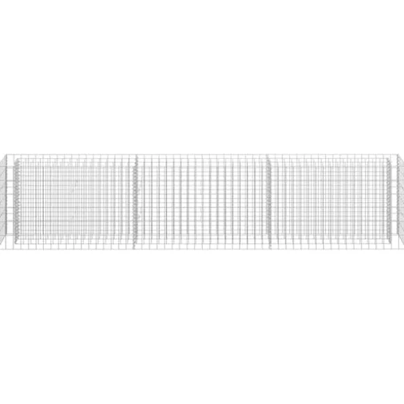 Gabion-højbed i galvaniseret stål - Stabil plantekasse | Størrelse: 270x30x60 cm