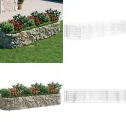 Gabion-højbed 300x100x50 cm galvaniseret jern - Gabion-havebed - Gabion-havebede - Home & Living