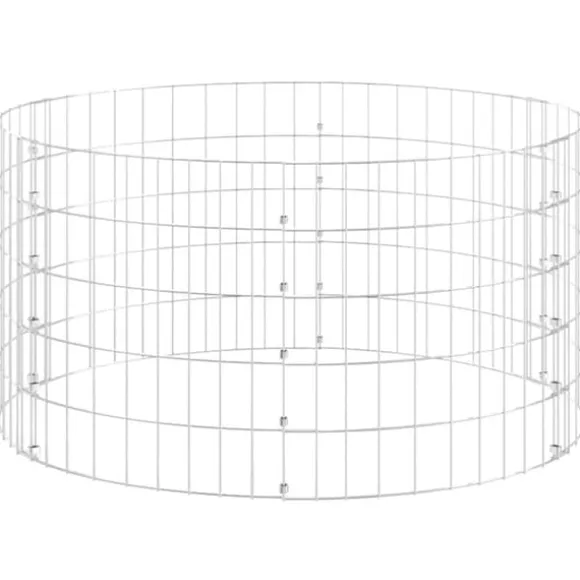 Galvaniseret kompostbeholder i stål Ø100x50 cm | Farve: Metal | Størrelse: Ø100x50 cm