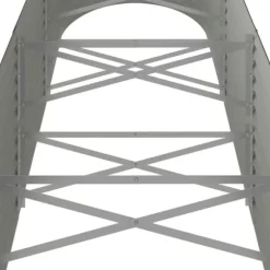 Galvaniseret plantekasse i høj kvalitet - Højbed | Størrelse: 296x80x68 cm | Farve: Brun