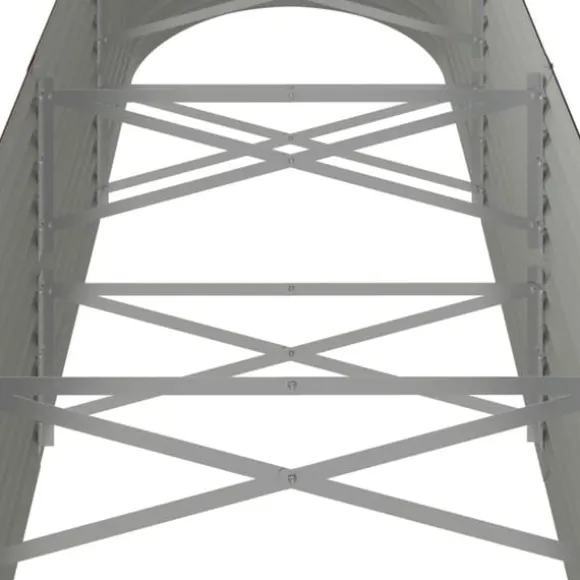 Galvaniseret plantekasse i høj kvalitet - Højbed | Størrelse: 296x80x68 cm | Farve: Brun