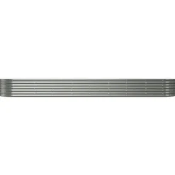Galvaniseret plantekasse i stål - Holdbar højbed | Størrelse: 368x80x36 cm | Farve: Grå