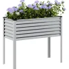 Galvaniseret plantekasse til haven - Vejrbestandig stål | Størrelse: 100x45x90 cm