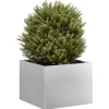 Galvaniseret plantekasse 40x40x30 cm - Holdbar og stilfuld til haven | Størrelse: 40x40x30 cm