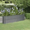 Galvaniseret plantekasse 260x40x68 cm - Højbed til have og terrasse | Farve: Antracitgrå