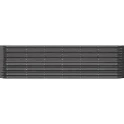 Galvaniseret plantekasse 260x40x68 cm - Højbed til have og terrasse | Farve: Antracitgrå