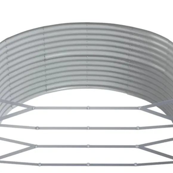 Galvaniseret plantekasse i stål - Højbed til have og balkon | Størrelse: 367x140x68 cm | Farve: Brun