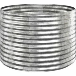 Galvaniseret plantekasse i stål - Højbed til have | Størrelse: 100x100x68 cm | Farve: Sølv