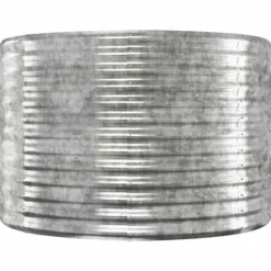 Galvaniseret plantekasse i stål - Højbed til have | Størrelse: 100x100x68 cm | Farve: Sølv