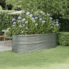 Galvaniseret plantekasse i stål - Højbed til have | Farve: Sølv | Størrelse: 224x80x68 cm
