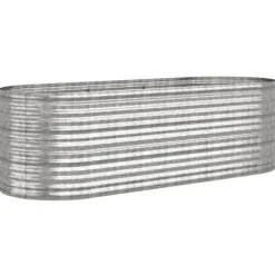 Galvaniseret plantekasse i stål - Højbed til have | Farve: Sølv | Størrelse: 224x80x68 cm