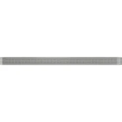 Galvaniseret plantekasse i stål - Højbed til planter | Størrelse: 440x80x36 cm | Farve: Sølv