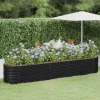 Galvaniseret plantekasse 368x80x68 cm | Farve: Antracitgrå