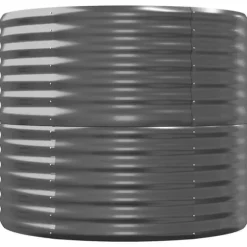Galvaniseret plantekasse 368x80x68 cm | Farve: Antracitgrå