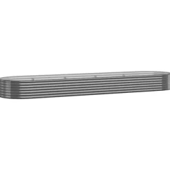 Galvaniseret stål plantekasse 396x100x36 cm | Farve: Antracitgrå