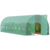 Gang-tunnel drivhus 27,38x9,5x7,38ft, galvaniseret ramme, PE cover, holdbar, velegnet til planter, hurtig opsætning.