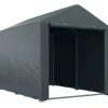 Garage telt 1,6×2,18×1,72 m, UV-beskyttelse, vandafvisende, rulleport, grå