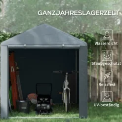 Garage telt, 160x218x172 cm, mørkegrå