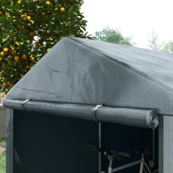 Garage telt, 160x218x172 cm, mørkegrå