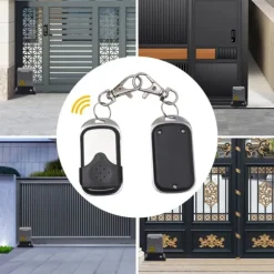 Garageport/indkørselsport fjernbetjening - Håndholdt sender - 2-pak - 433 MHz - EV-1527 fast kode - ABS + aluminium - Sort